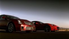 Cadillac CTSV vs Ferrari California Drag Race