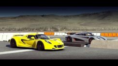 Koenigsegg ONE:1 vs Hennessey Venom GT Drag Race