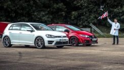 Honda Civic Type R vs VW Golf R Drag Race
