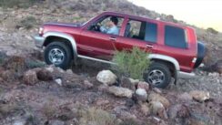 Mean Isuzu Trooper Climbs Old Volcanic Plug