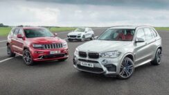 Performance SUV Drag Race: Jeep Grand Cherokee SRT vs Porsche Cayenne Turbo S vs BMW X5 M