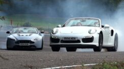 Drop Top Duel: Porsche 911 Turbo S vs Aston Martin V12 Vantage S