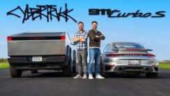 The Odd Couple Drag Race: Tesla Cybertruck Against a Porsche 911 Turbo S